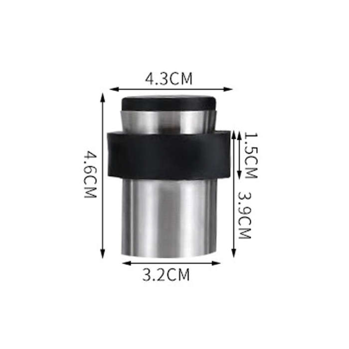 Rubber Anti-Collision Door Gear Punching Stainless Steel Round Door Resistant Home Floor-Shaped C...