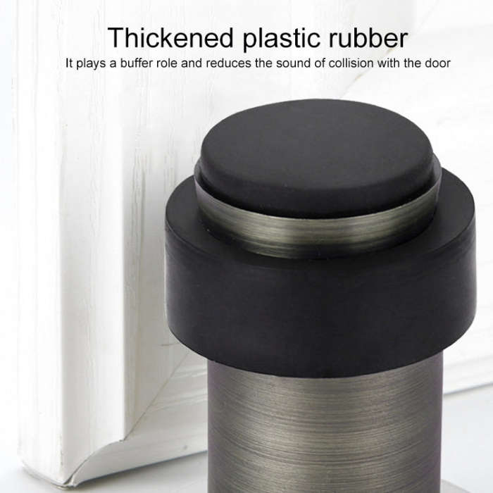 Rubber Anti-Collision Door Gear Punching Stainless Steel Round Door Resistant Home Floor-Shaped C...