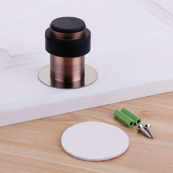 Rubber Anti-Collision Door Gear Punching Stainless Steel Round Door Resistant Home Floor-Shaped C...