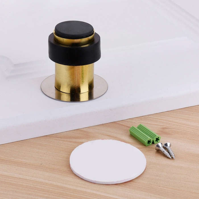 Rubber Anti-Collision Door Gear Punching Stainless Steel Round Door Resistant Home Floor-Shaped C...