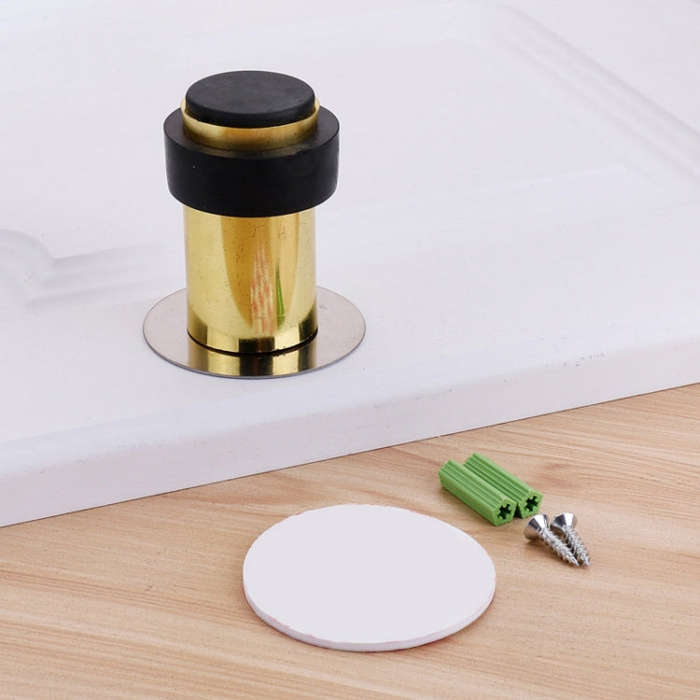 Rubber Anti-Collision Door Gear Punching Stainless Steel Round Door Resistant Home Floor-Shaped C...