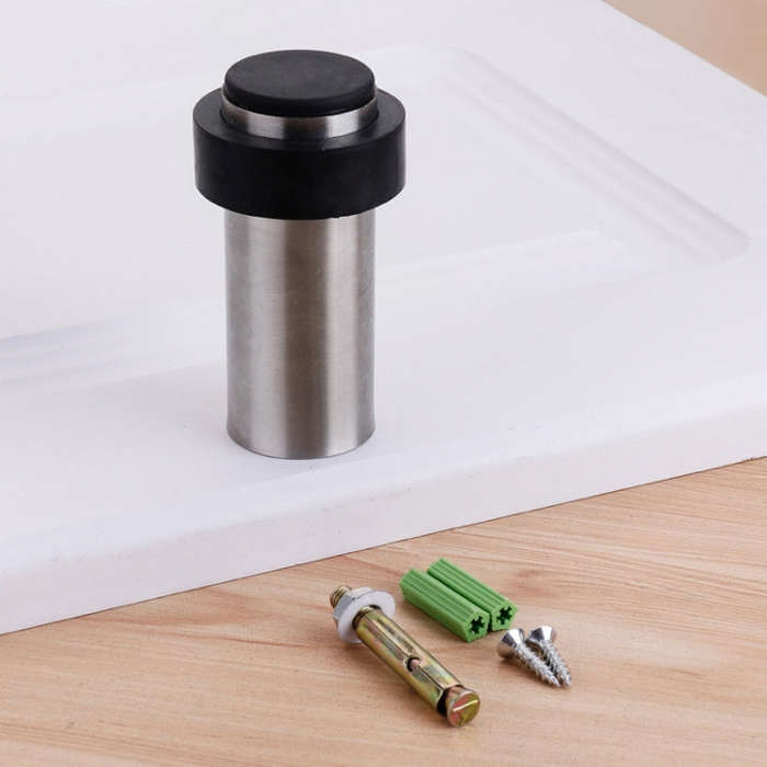 Rubber Anti-Collision Door Gear Punching Stainless Steel Round Door Resistant Home Floor-Shaped C...