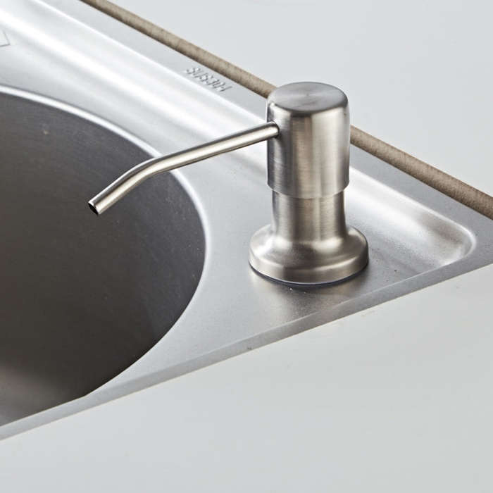304 Stainless Steel Sink Soap Dispenser Pump Head Extension Silicone Tube Bathroom Hand Washing C...