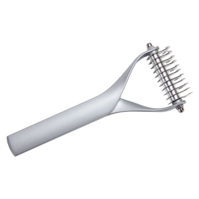 Pet Comb Zinc Alloy Double-Sided Cat Dog Cleaning Beauty Hair Removal Comb, Zinc Alloy Silver Sma...