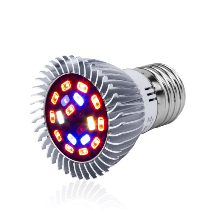 2 PCS LED Plant Growth Lamp Full Spectrum Plant Fill Light Cup, E27 18 Beads, E27 28 Beads, E14 1...
