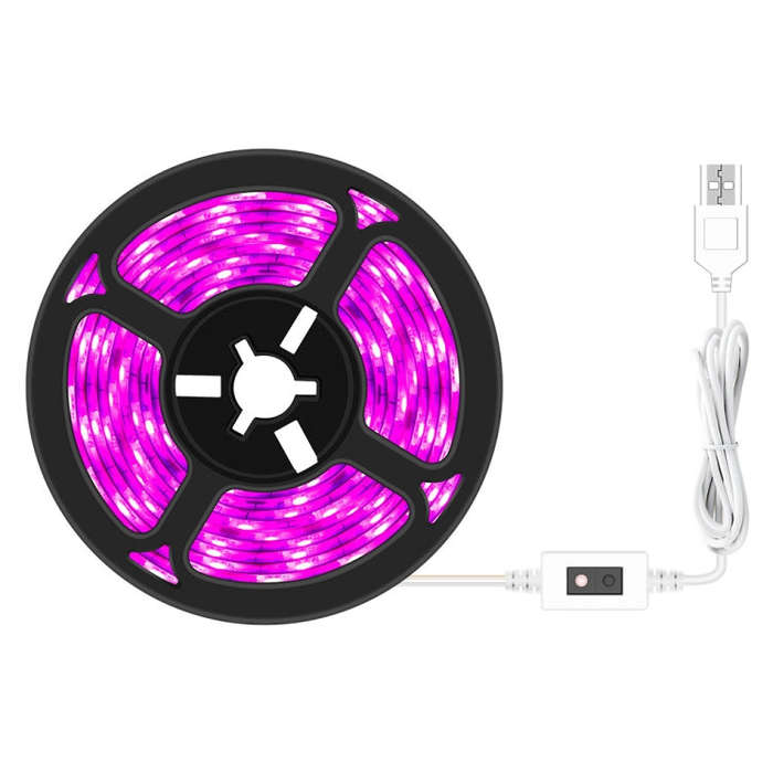 LED Planting Filling Light Belt USB Hand Scan Dimming Full Spectrum Indoor Plant Lamp, 2 PCS 0.5m...