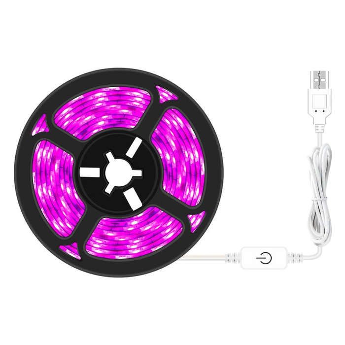 LED Light Strip Planting Filling Light Full Spectroscopy USB Touch Dimming Plant Lamp, 2 PCS 0.5m...