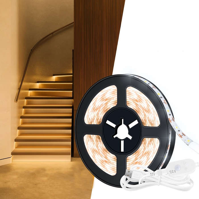 LED Light Strip USB Human Intelligent Induction Waterproof Light Strip 2835 Patch Cabinet Wardrob...