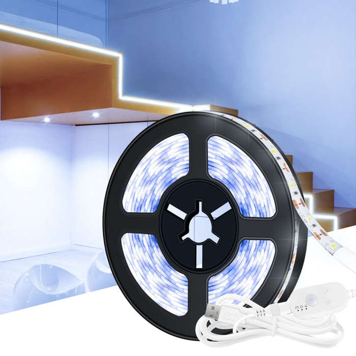 LED Light Strip USB Human Intelligent Induction Waterproof Light Strip 2835 Patch Cabinet Wardrob...