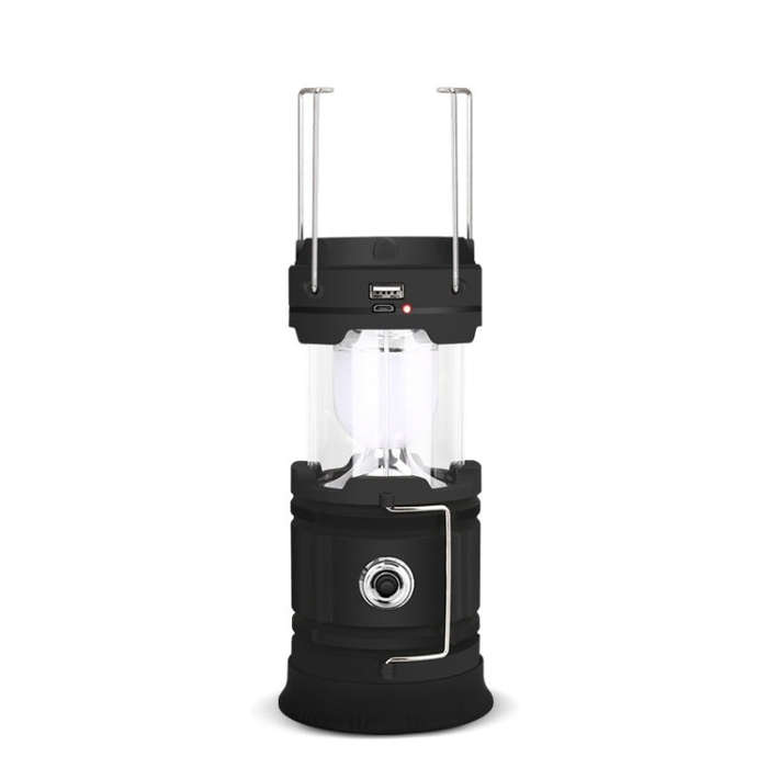 5803 Solar Camping Lamp Outdoor LED Emergency Portable Light Support USB Output, Solar + USB