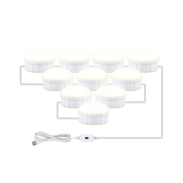 LED Makeup Mirror Light Beauty Fill Light Hand Sweep Sensor Mirror Front Light, 2 Bulbs, 6 Bulbs,...