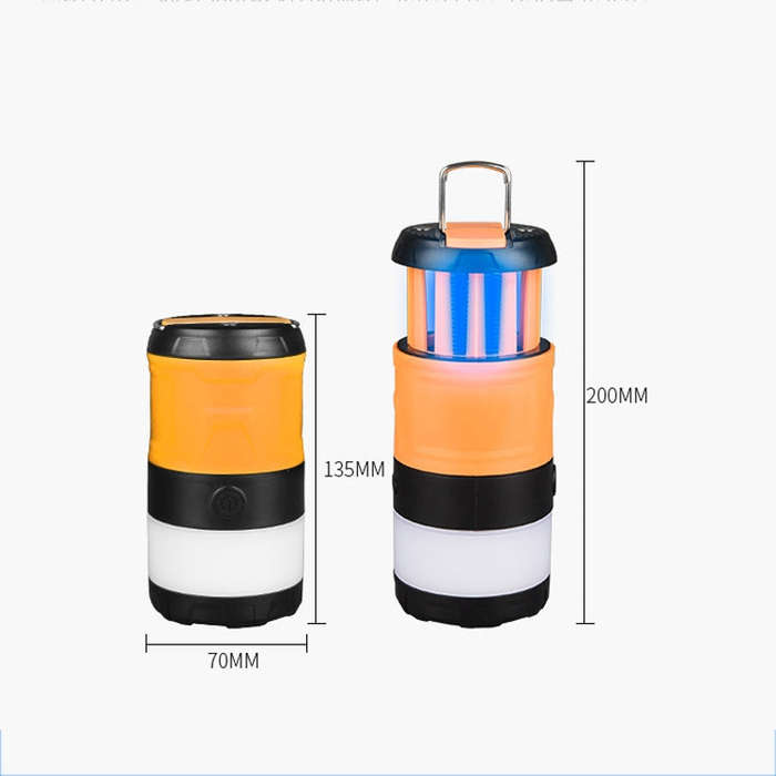 Outdoor LED Waterproof Electric Mosquito Killer Lamp Camping Lamp Flashlight, Orange, Sky Blue, L...