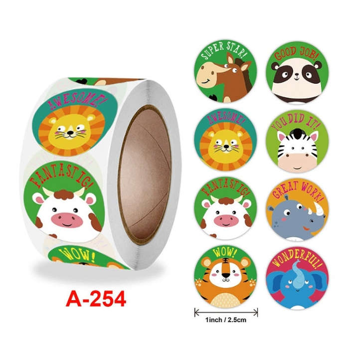 5pcsTeacher Cartoon Pattern Fun Encourage Stationery Stickers Gift Packaging Bag Sealing Stickers...