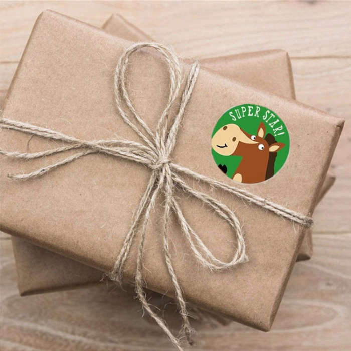 5pcsTeacher Cartoon Pattern Fun Encourage Stationery Stickers Gift Packaging Bag Sealing Stickers...