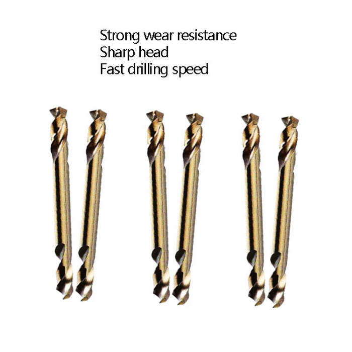 5pcs M35 Cobalt-Containing Twist Drill Bit High-Speed Steel Double Head Metal Steel Plate Expansi...