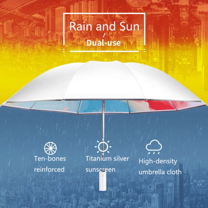 3021 Automatic Rain And Sun Dual-Purpose Umbrella Sun-Proof And Anti-Rebound Folding Umbrella, Li...