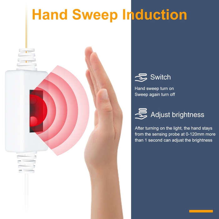 Low Voltage Light Strip LED Hand Scan Induction Flexible Soft Lamp Strip Bedroom Ceiling TV Cabin...