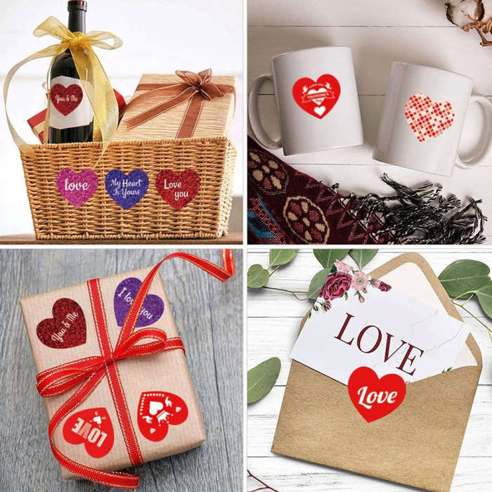 Love Valentine Day Sticker Sealing Sticker Gift Decoration Label, A-256-38mm, A-257-38mm