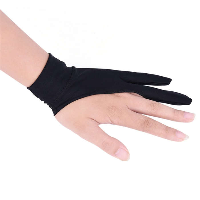 2 Finger Anti-fouling Drawing Glove for Graphics Drawing Tablet, Both for Right and Left Hand