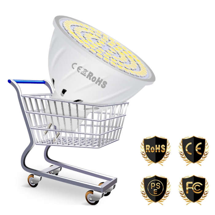 LED Concentrating Plastic Lamp Cup Household Energy-saving Spotlight, 5W B22 48 LEDs, 7W B22 60 L...