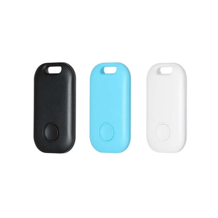 2 PCS S6 Square Bluetooth Anti-Lost Device Key Luggage Tracking Device Two-Way Alarm, Black, Whit...