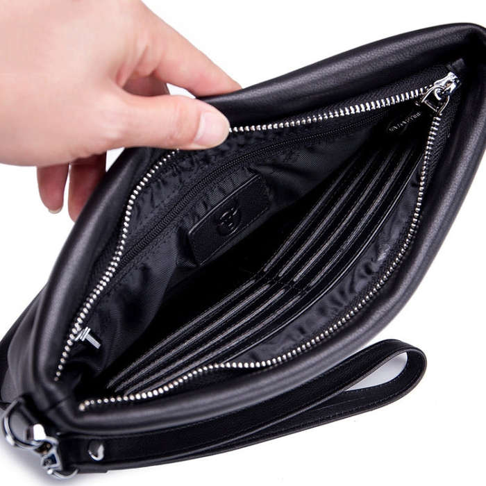 BULL CAPTAIN 446 Large-capacity Soft and Wear-resistant Leather Clutch Bag Business Wallet, Size:...