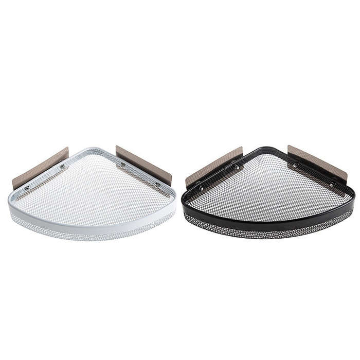 Bathroom Toilets Wall-Mounted Shelves Punch-Free Kitchen Wall-Mounted Storage Racks, Black, White