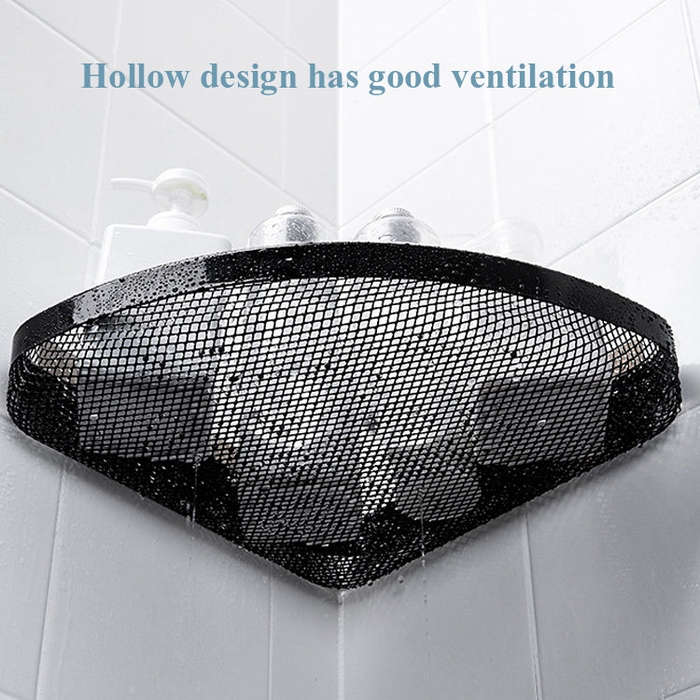 Bathroom Toilets Wall-Mounted Shelves Punch-Free Kitchen Wall-Mounted Storage Racks, Black, White