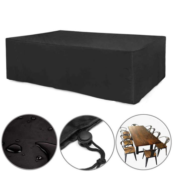 Outdoor Oxford Cloth Furniture Cover Garden Dustproof Waterproof And UV-Proof Table And Chair Pro...