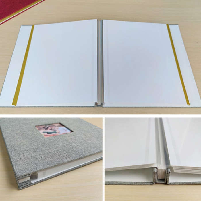 10 Inch 20 Pages/40P Cloth Photo Album Self-Adhesive DIY Laminated Photo Album, Red, Green, Ginge...