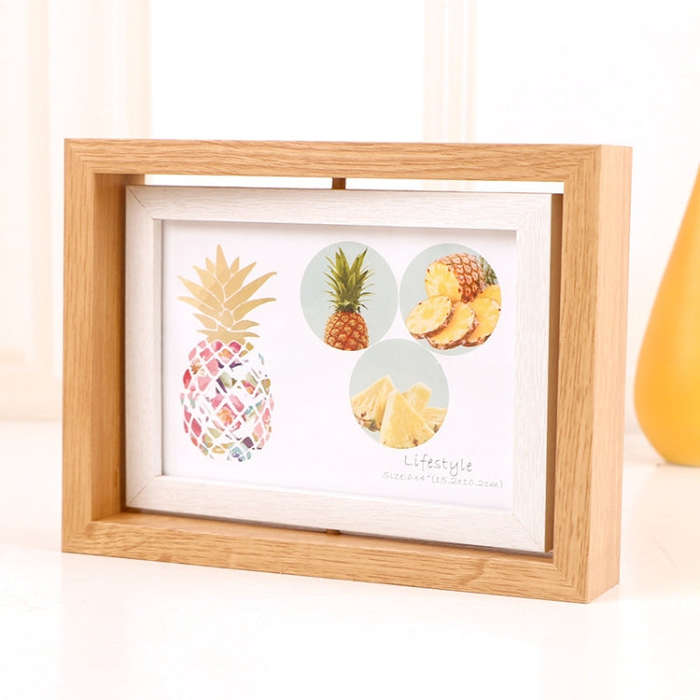Wooden Rotating Double-Sided Swinging Table Photo Frame Size:, 6 inch, 7 inch, 8 inch