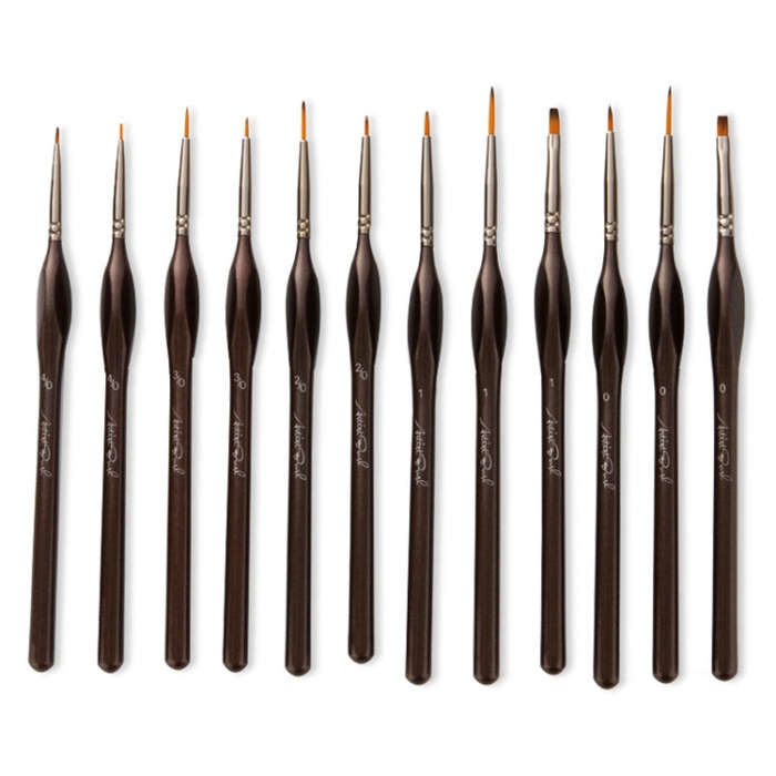 12 PCS/Set  Painting Triangle Rod Two-Color Nylon Hair Hook Line Pen Watercolor Brush Pen Art Sup...