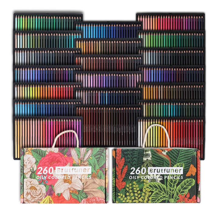 BRUTFUNER 520 Colors Color Lead Set Art Painting Oily Hand-Painted Color Lead, 520 Colors Hand-Pa...