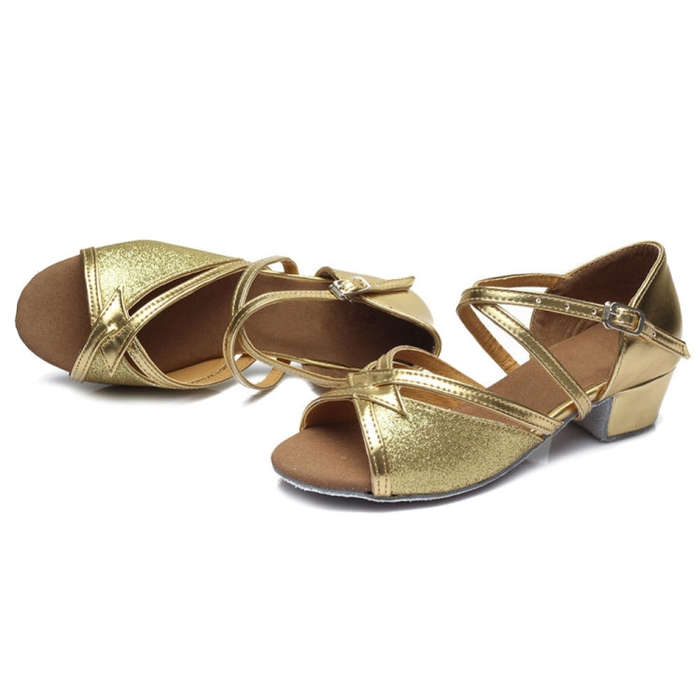 Tango Salsa Latin Low Heel Soft Bottom Dance Shoes for Girls & Women
