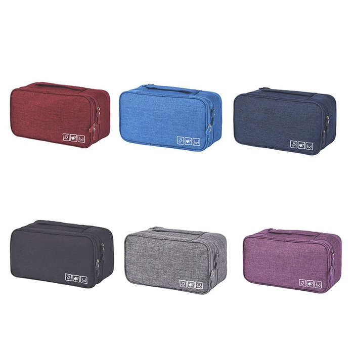 Travel Waterproof Storage Bag Underwear Storage Finishing Bag, Black, Gray, Violet, Wine Red, Sky...