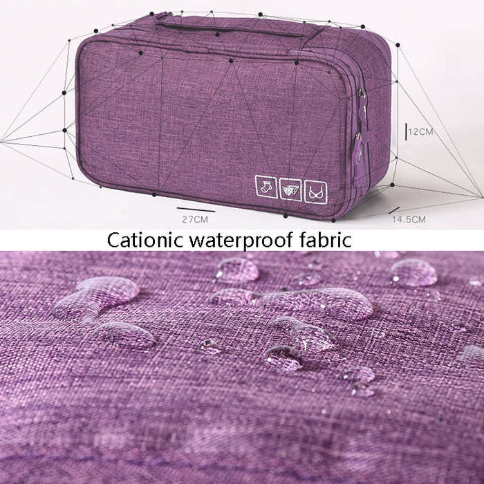 Travel Waterproof Storage Bag Underwear Storage Finishing Bag, Black, Gray, Violet, Wine Red, Sky...