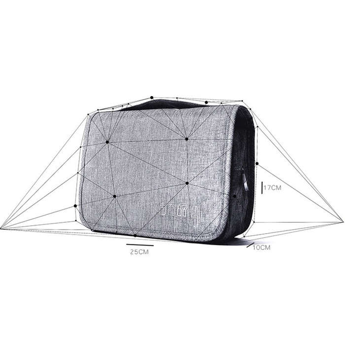 Travel Waterproof Wash Bag Portable Dust-Proof Storage Bag Hanging Cosmetic Bag, Purple, Black, G...