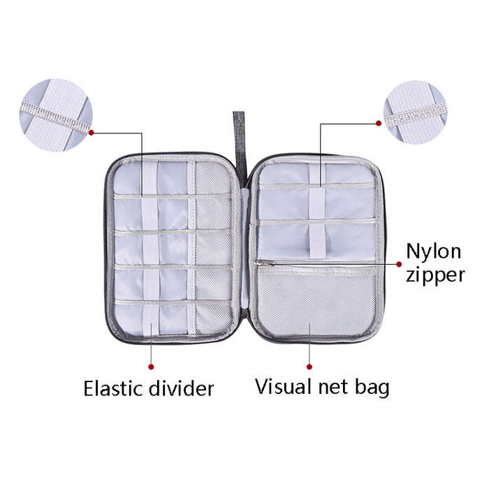 Data Cable Storage Box Waterproof Digital Package Charging Earphone Storage Box U Disk Multi-Func...