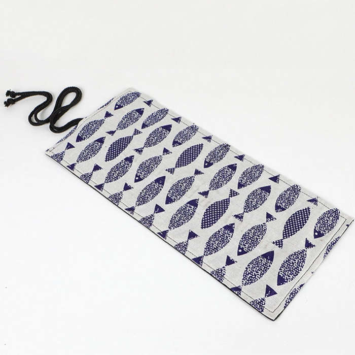 12 Holes Saury Hand Canvas Pen Curtain Color Lead Roller Pen Bag Storage Stationery Box, 12 Holes...