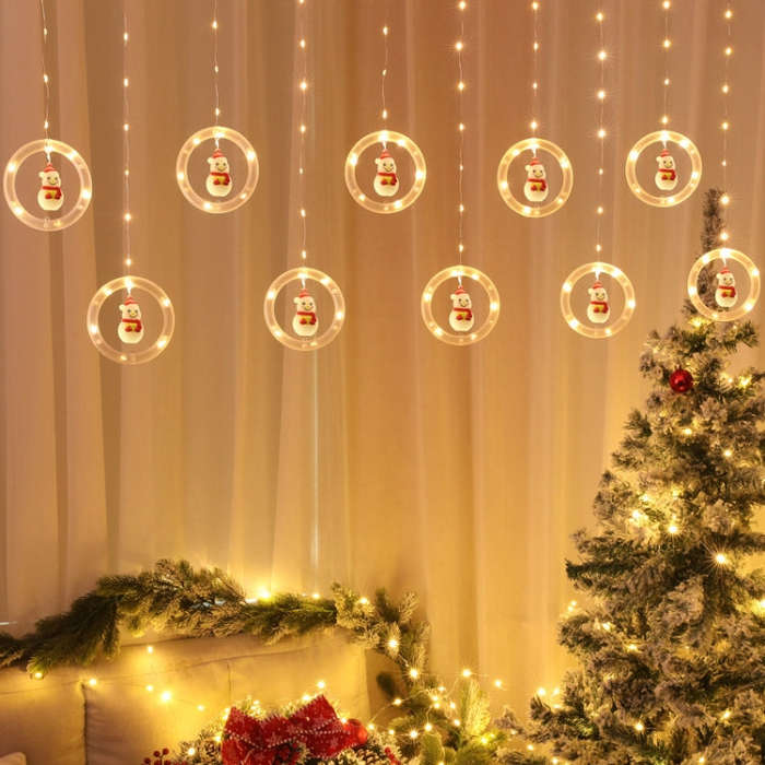 Christmas Decoration Lights USB Ring Doll 10 in 1 String Lights, Reindeer, Santa Claus, Christmas...