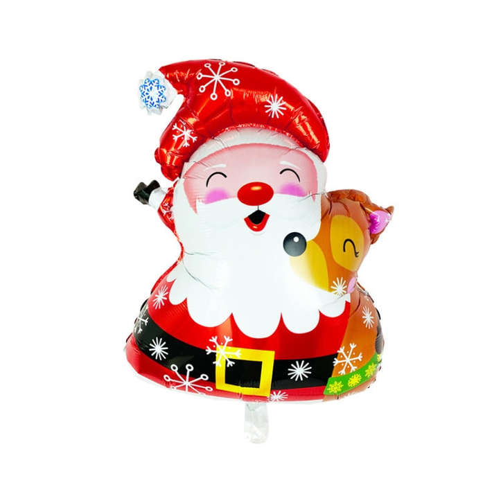 Christmas Decoration Aluminum Film Balloons, Style: Large Santa, Gift Santa, Cute Santa, Snowman,...