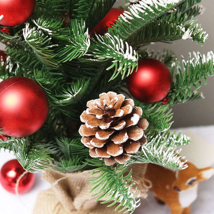 SYCT74 Christmas Decorations White PE Red Fruit Mini Christmas Tree, 40cm, 50cm