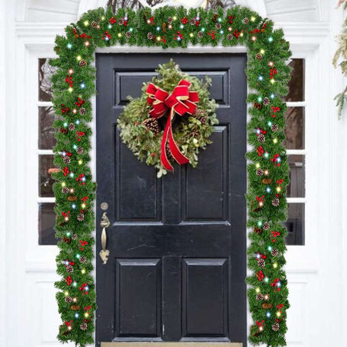 270cm PVC Christmas Decoration Rattan Mall Bar Door Hanging Decoration, Rattan Mall Bar Door Hanging