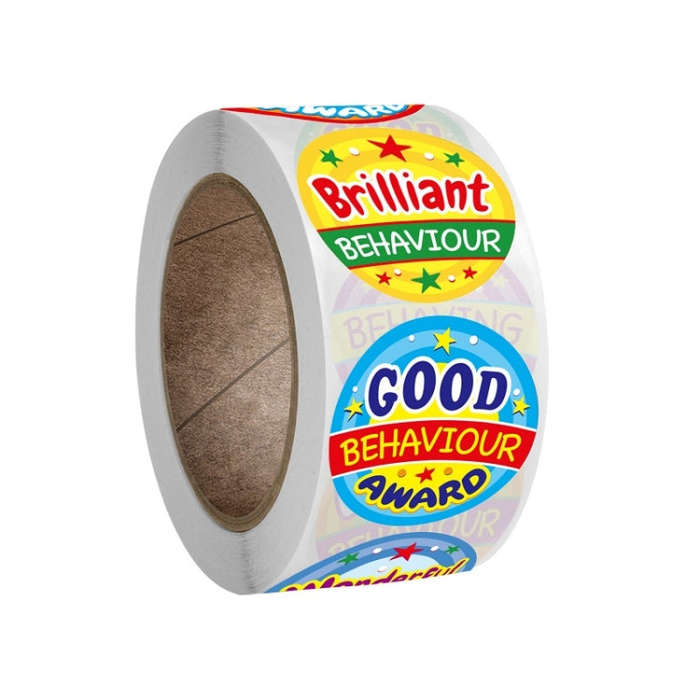 School Children Colored Round Award Stickers Gift Envelope Packaging Thank You Stickers, A-122 St...
