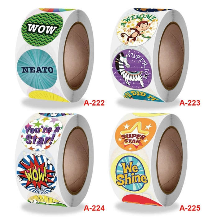 Children Roll Cute Encouragement Stickers Gift Decoration Sealing Stickers, 2.5cm / 1 Inch