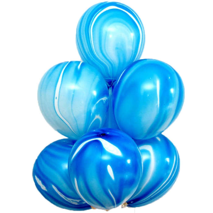 100 PCS 10 Inch Agate Latex Balloon Wedding Festival Party Decorative Balloon, Blue, Green, Red, ...