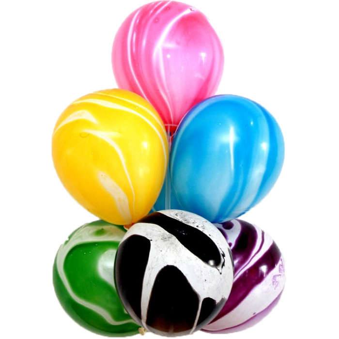 100 PCS 10 Inch Agate Latex Balloon Wedding Festival Party Decorative Balloon, Blue, Green, Red, ...