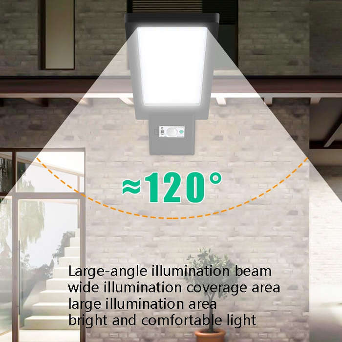 LED Solar Street Lamp Human Body Induction Road Lighting Household Outdoor Garden Light, Style:, ...
