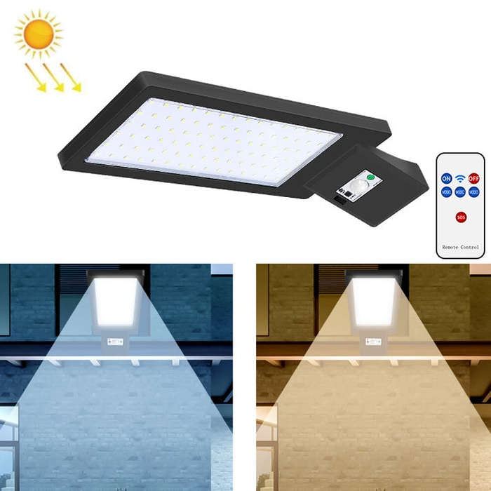 LED Solar Street Lamp Human Body Induction Road Lighting Household Outdoor Garden Light, Style:, ...