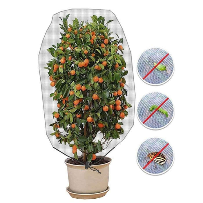 Plant Insect Cover Net With Drawstring Greenhouse Fruit Tree Bird Cover, 1x0.7m, 1x1.2m, 1x1.4m, ...
